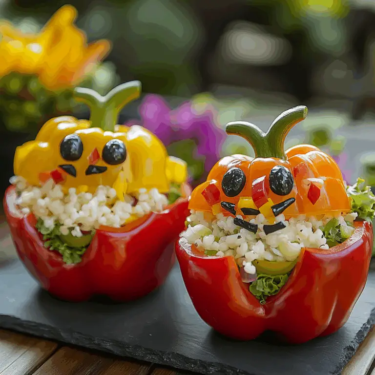 Monster Bell Pepper Salad Cups