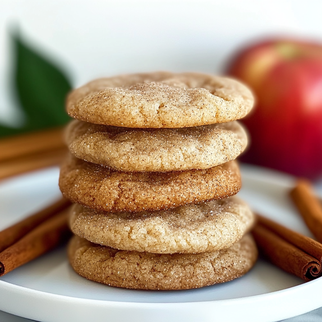 Apple Butter Snickerdoodle Cookies