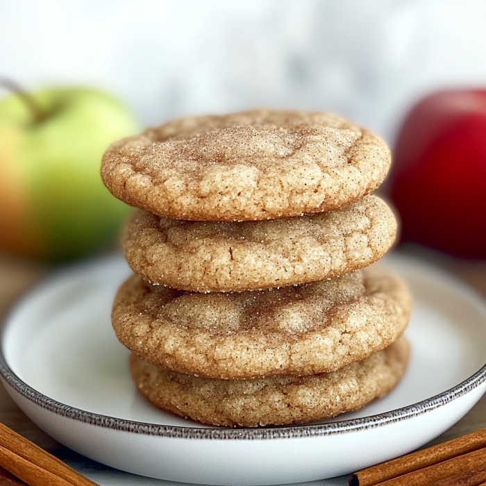 Apple Butter Snickerdoodle Cookies