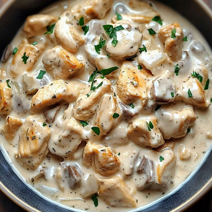 Creamy Chicken & turkey Bacon Stroganoff