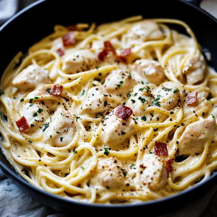 Creamy One-Pan Chicken Carbonara
