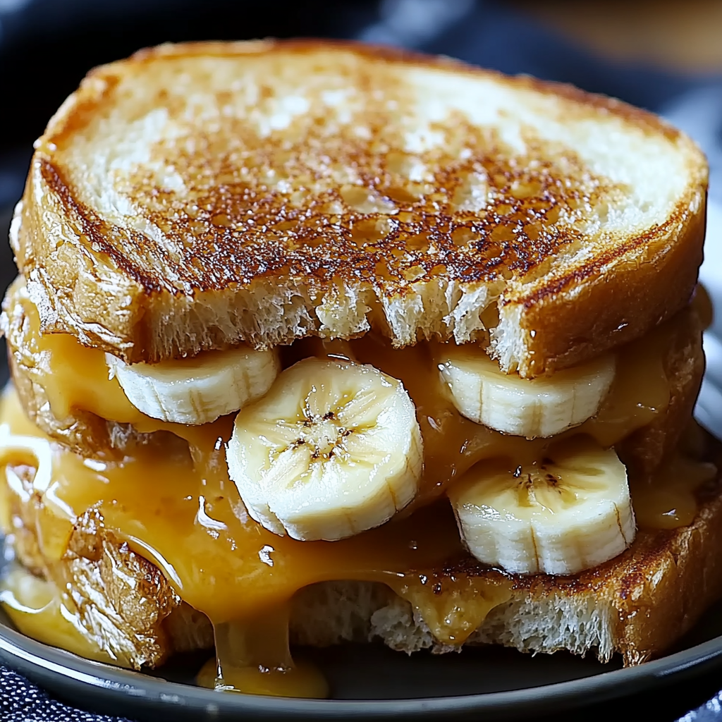 Honey Banana Grilled Cheese Sandwich