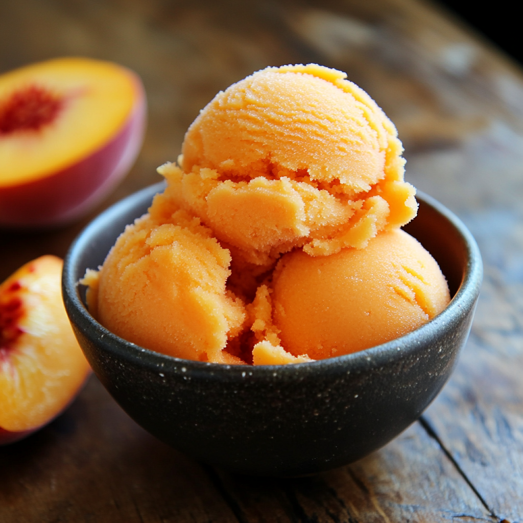 Peach Sorbet A Refreshing and Fruity Summer Treat