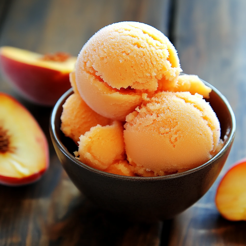 Peach Sorbet A Refreshing and Fruity Summer Treat