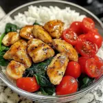 Honey Pepper Chicken Rice Bowl with Fresh Veggies