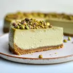 Pistachio Cheesecake With Pistachio Topping