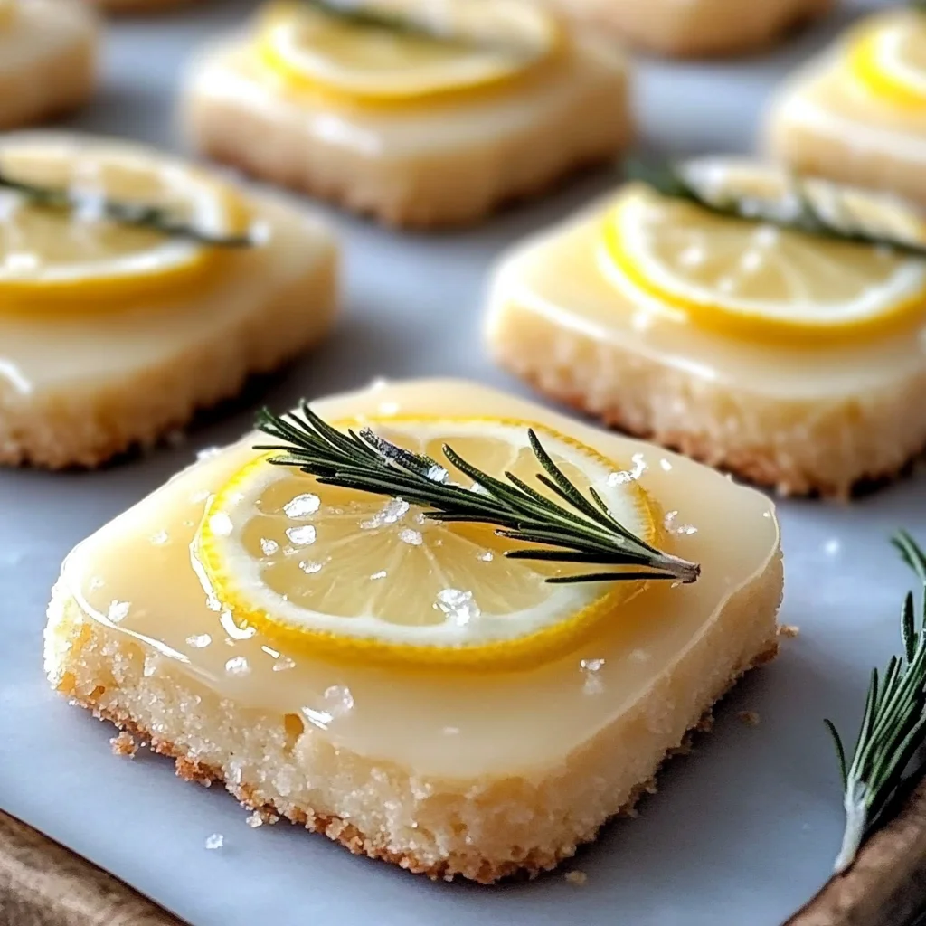 Rosemary-Lemon Shortbread with Salted Glaze