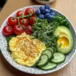 Soft Scramble Veggie Bowl with Avocado & Greens