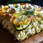 Zucchini Feta Cottage Cheese Bake