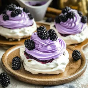 Blackberry Pavlovas