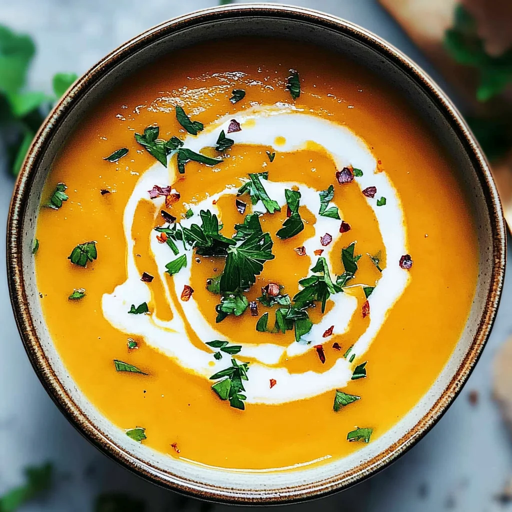 Easy Butternut Squash and Sweet Potato Soup