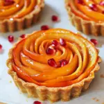 Persimmon Almond Rosette Tarts