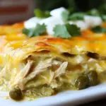 Quick and Easy Green Chile Chicken Enchilada Casserole