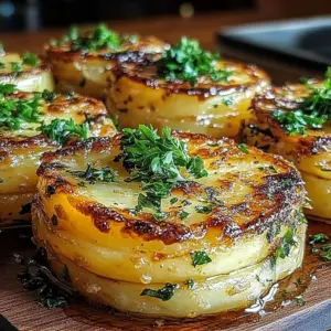 Roasted Garlic Parmesan Potato Stacks: A Flavorful Side Dish