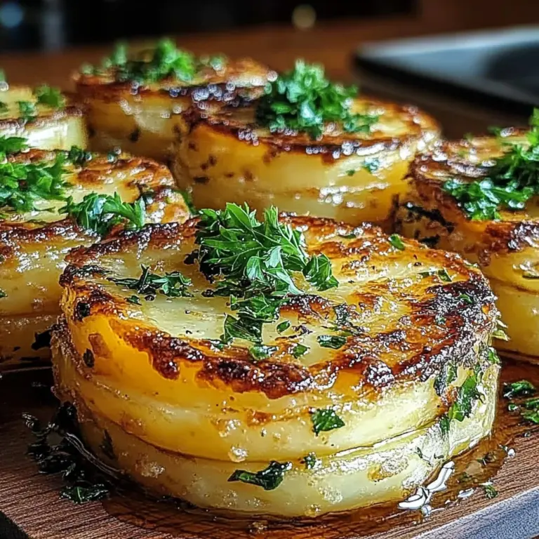 Roasted Garlic Parmesan Potato Stacks: A Flavorful Side Dish