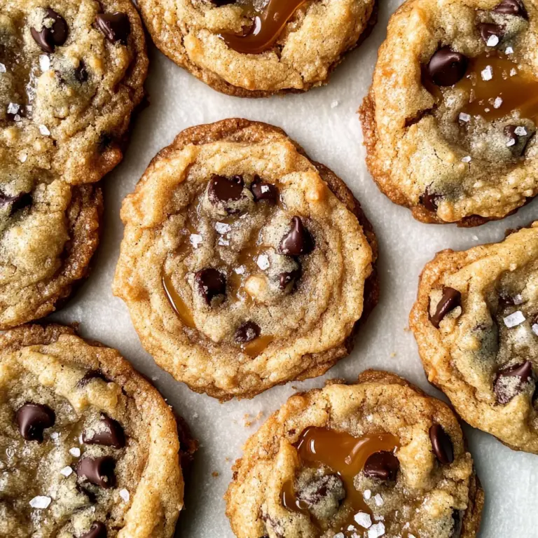 The Best Chewy Salted Caramel Chocolate Chip Cookies