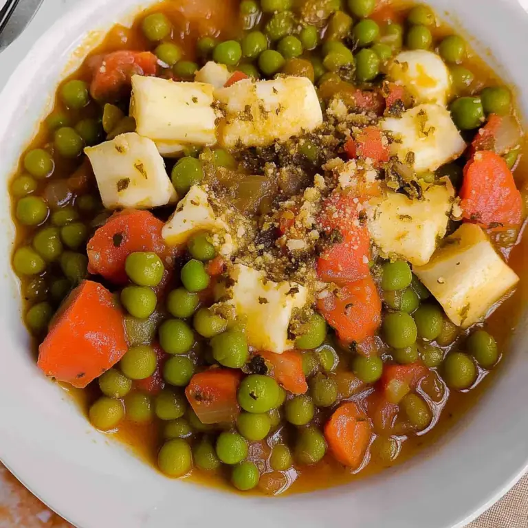 Traditional Greek Green Peas Stew