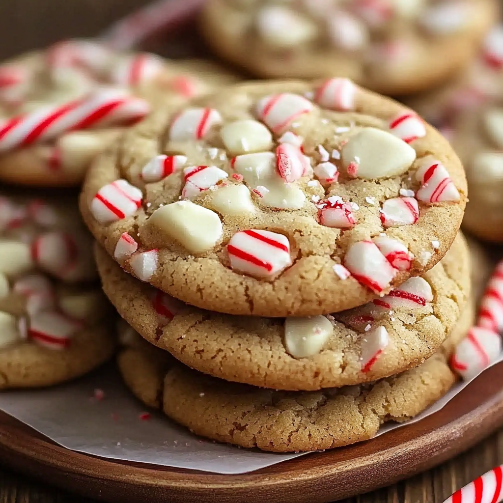 White Chocolate Candy Cane Cookies