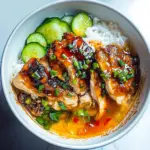 Caramelised Soy Chicken in Garlic Ginger Broth with Rice