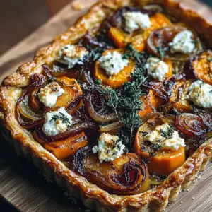 Caramelized Onion Butternut Squash Tart