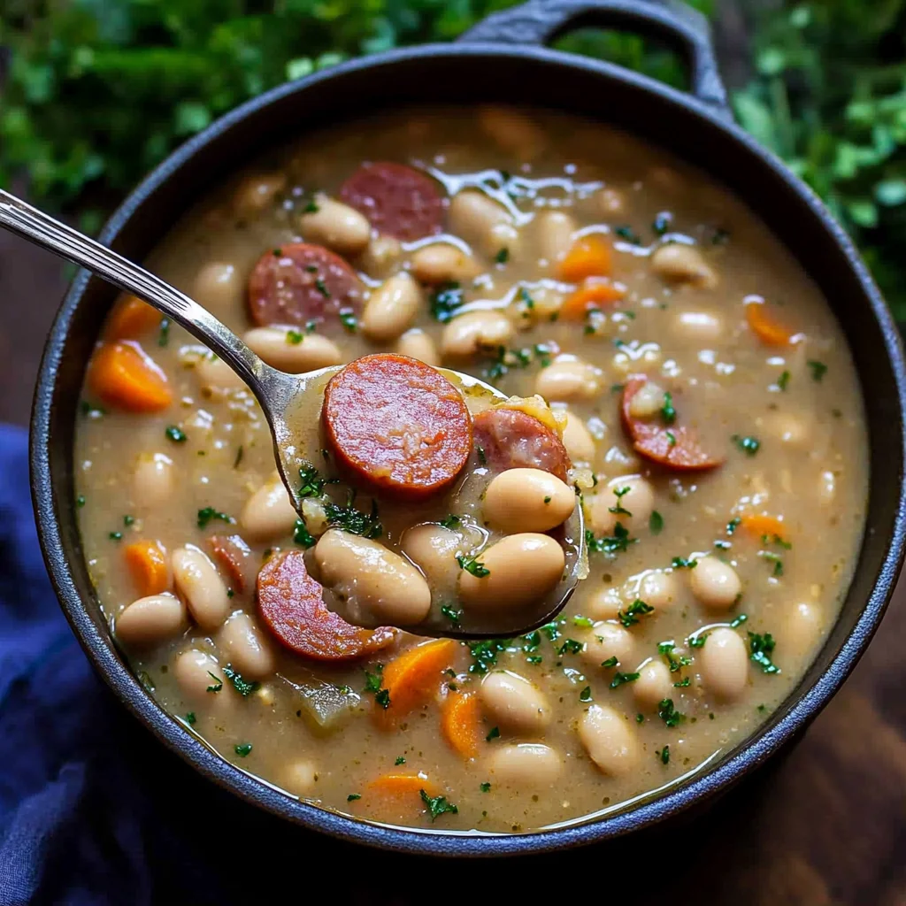 Creamy Bean Soup with Kielbasa
