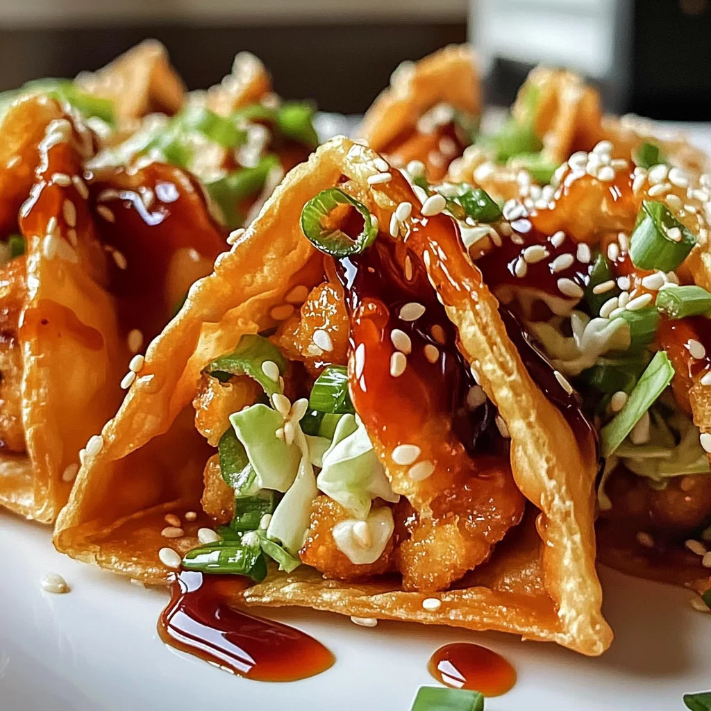 Crispy Chicken Wonton Tacos