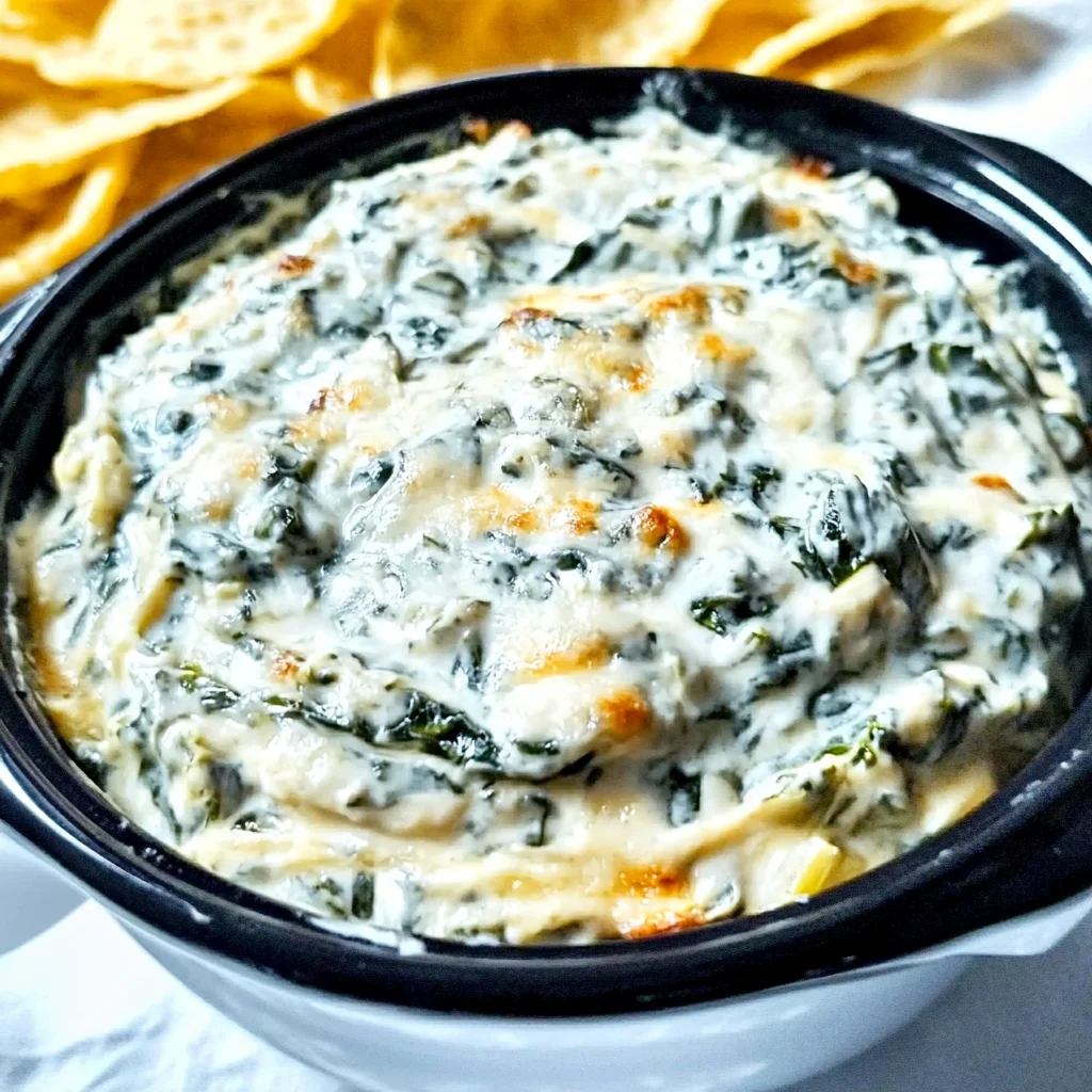 Crock Pot Spinach Artichoke Dip