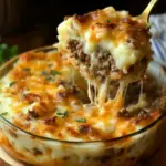 Easy chicken hamburger and Mashed Potato Casserole for Family Dinners