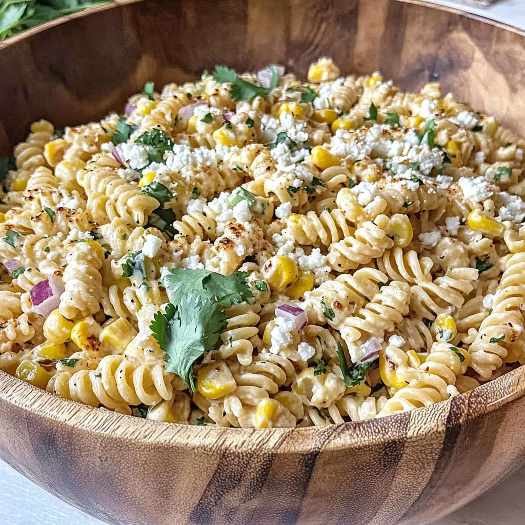 Elote Pasta Salad Recipe (Mexican Street Corn)