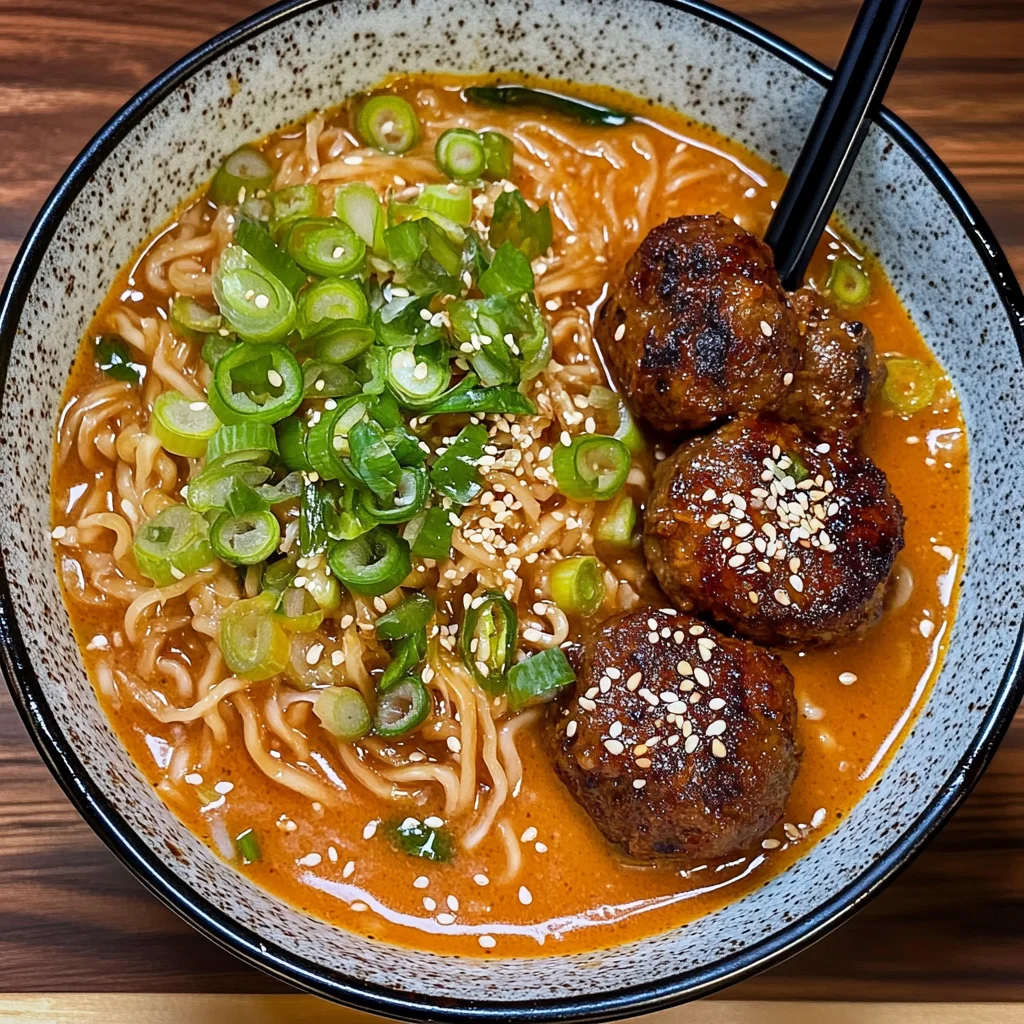 General Tso’s Meatball Ramen