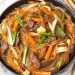 Japchae (Korean Glass Noodle Stir Fry)