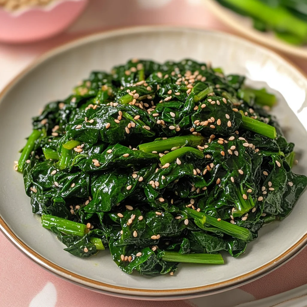 Korean Spinach Side Dish (Sigeumchi Namul)