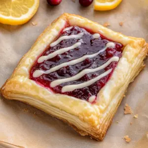 Leftover cranberry sauce cheese danish