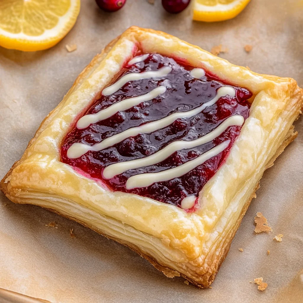 Leftover cranberry sauce cheese danish