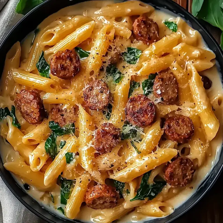 One Pot Creamy Cajun Sausage Pasta (30-Minutes)