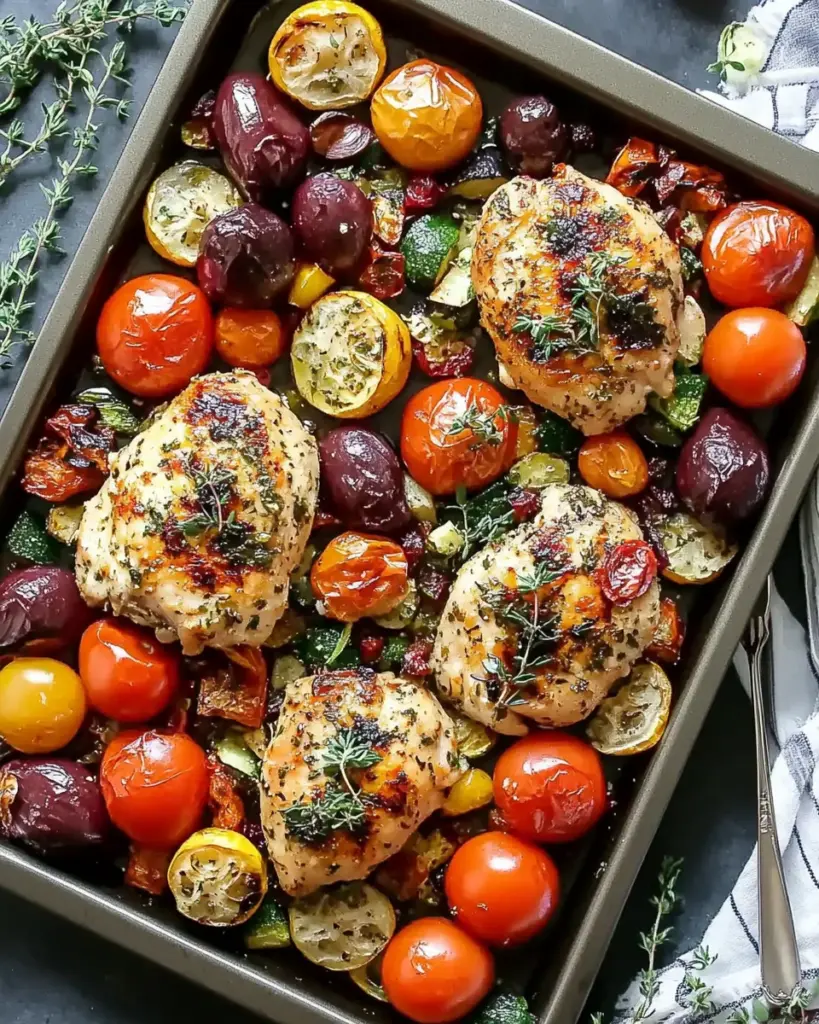 Sheet Pan Greek Chicken and Veggies (Easy One-Pan Meal)