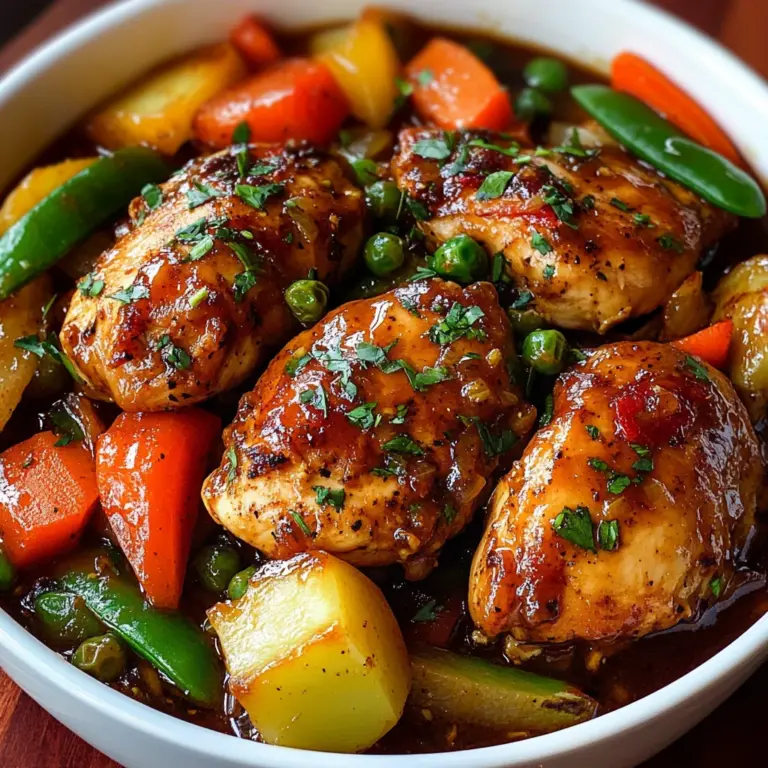 Slow Cooker Honey Garlic Chicken And Veggies Recipe