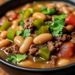Slow Cooker Pinto Beans, Green Chile and Beef