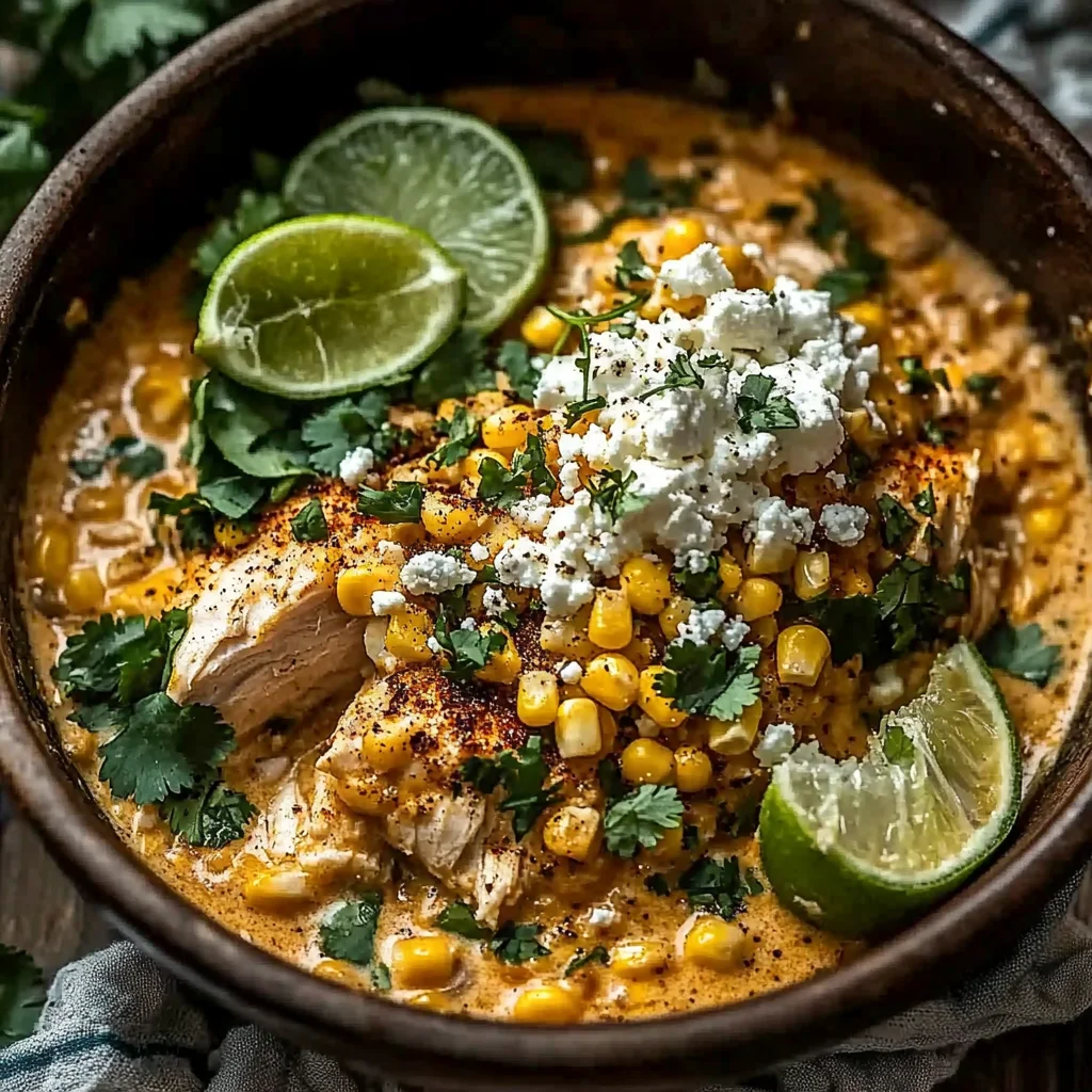 Slow Cooker Street Corn Chicken: Creamy, Zesty, and Effortless Dinner Magic