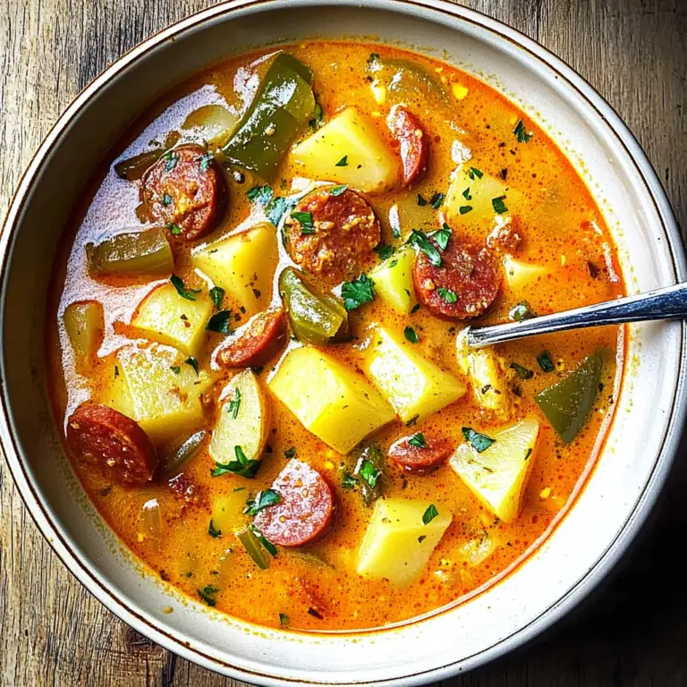 Spanish Potato Soup with Chorizo