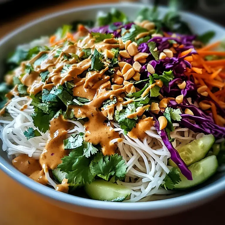 Spring Roll Salad with Peanut Dressing