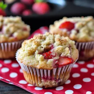 Bakery Style Strawberry Muffins