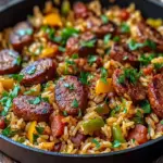 Cajun Sausage and Rice Skillet