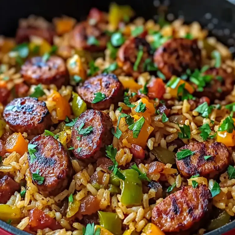 Cajun Sausage and Rice Skillet
