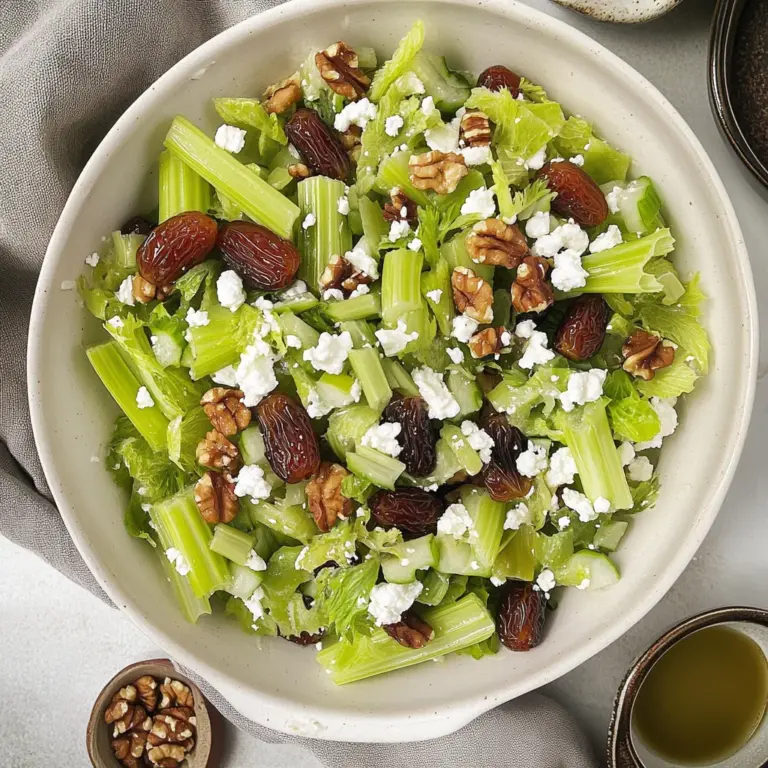 Celery Chopped Salad with Dates, Feta and Nuts