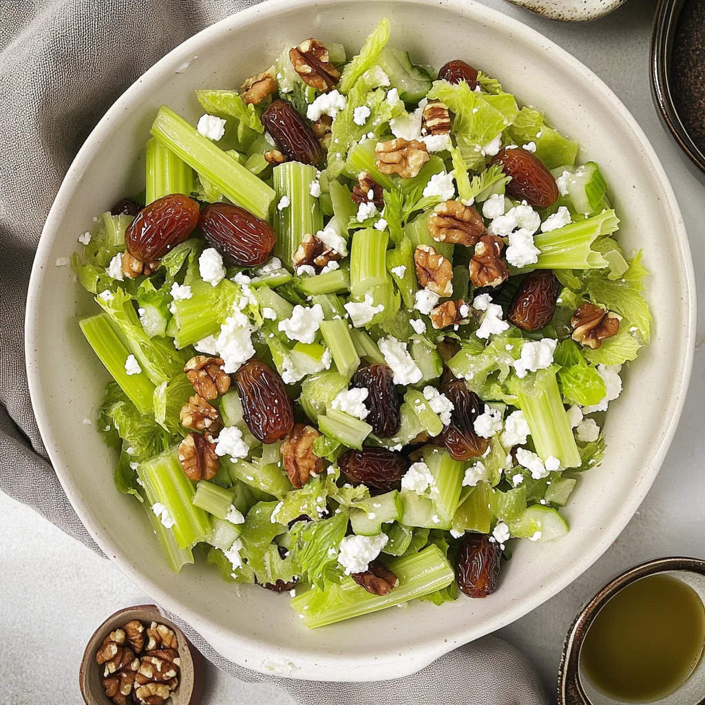 Celery Chopped Salad with Dates, Feta and Nuts