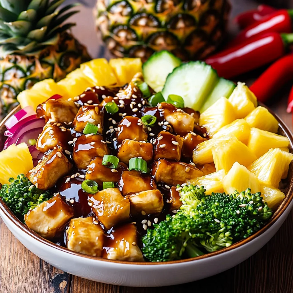 Chicken Teriyaki Pineapple Bowls Recipe