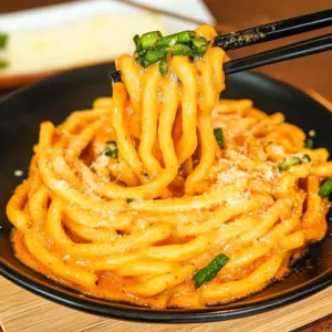 Creamy Gochujang Udon Noodles