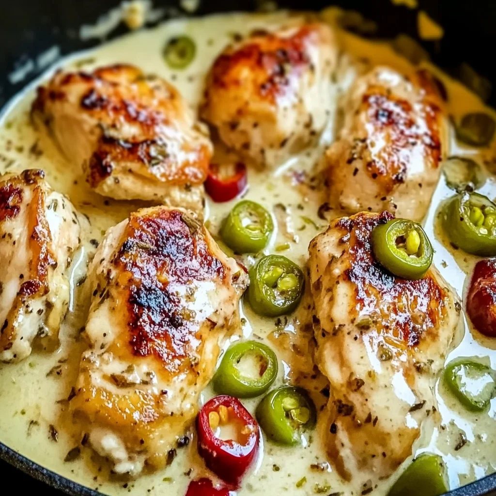 Creamy Pepperoncini Chicken Skillet Recipe - Quick & Easy