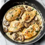 Creamy White apple vinegar Mushroom Chicken
